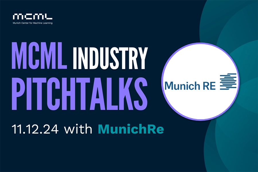 Teaser image to MCML Industry Pitchtalks with Munich Re