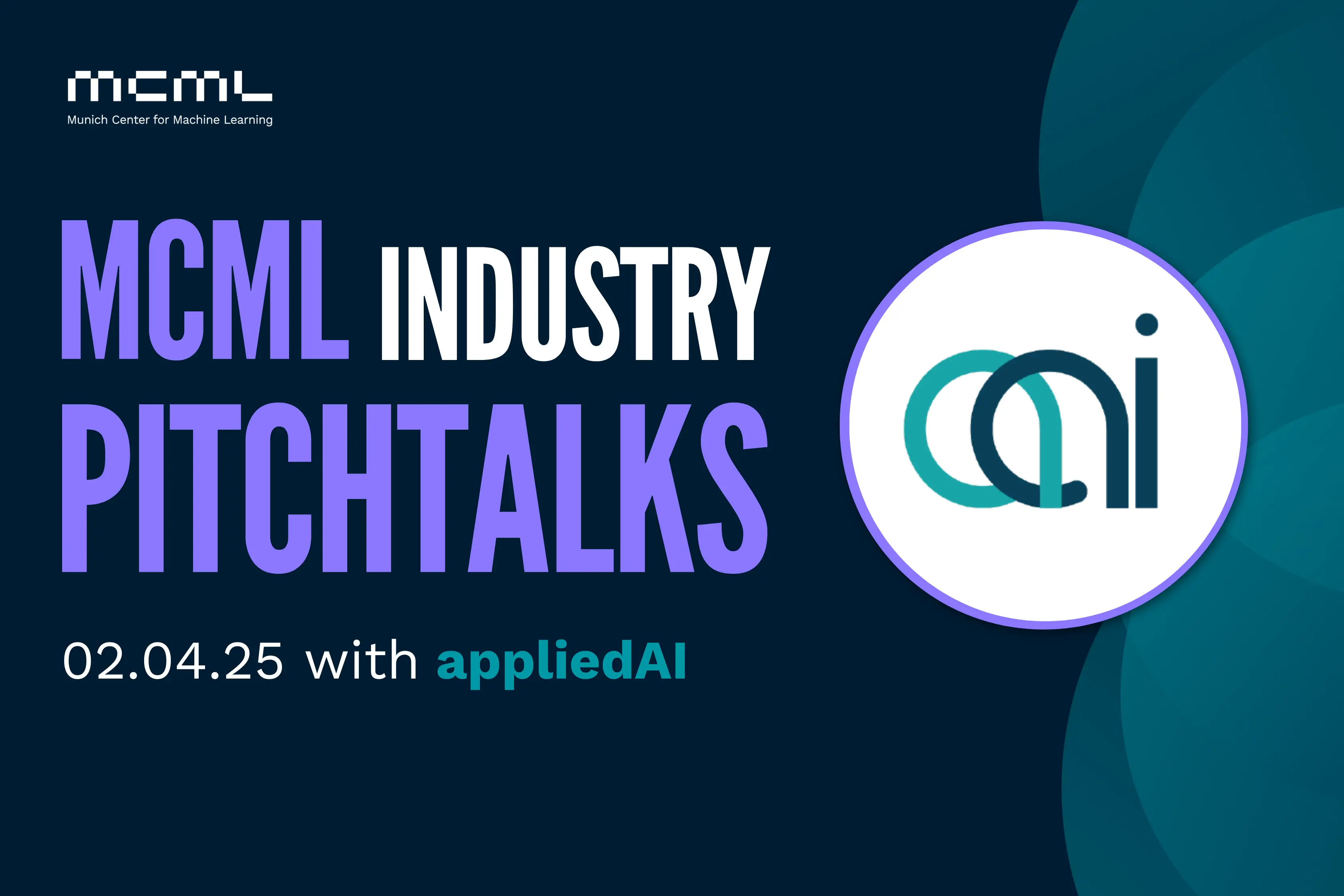 Link to MCML Industry Pitchtalks With appliedAI