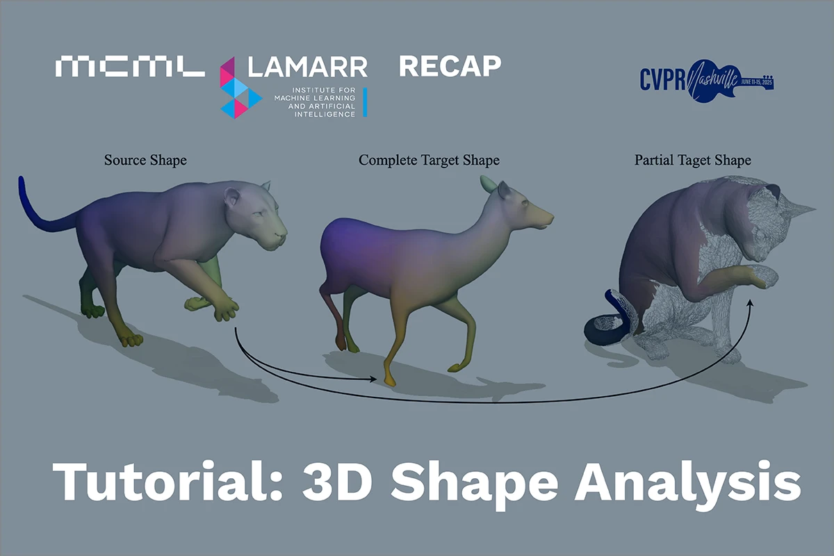 Teaser image to CVPR Tutorial: 3D Shape Analysis