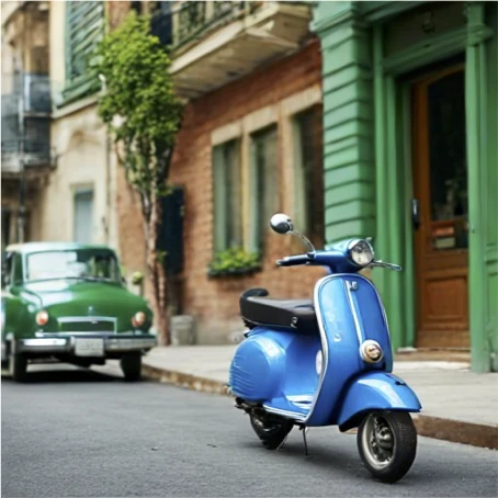 ReNO refinement with correct positioning of the green vintage car.