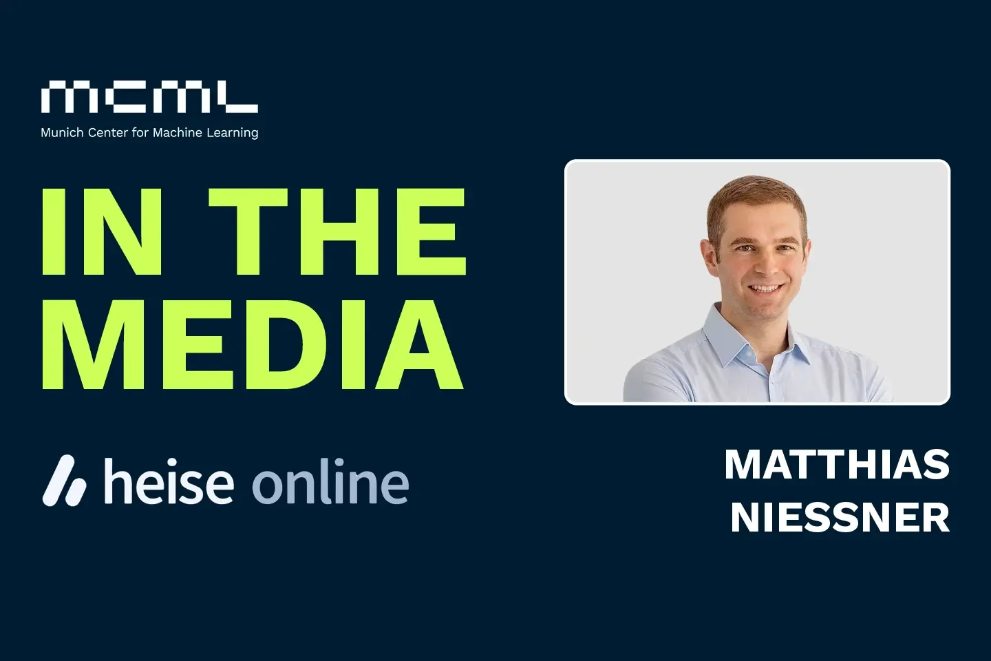 Teaser image to Matthias Niessner Featured in heise online