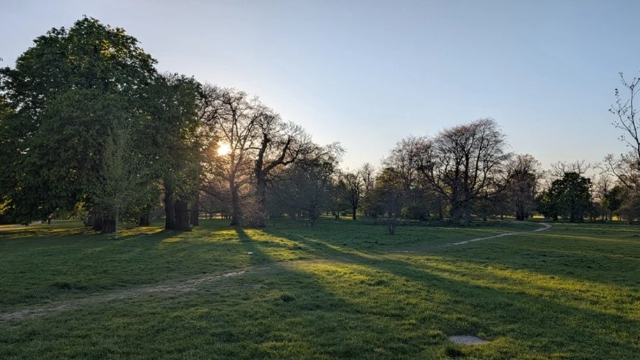 Hyde Park on a spring afternoon.