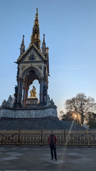 Sunset by the Royal Albert Statue.