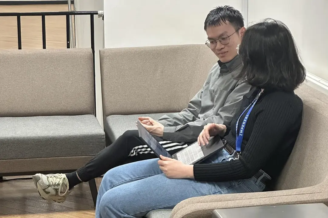 Research discussion and knowledge exchange at the department.
