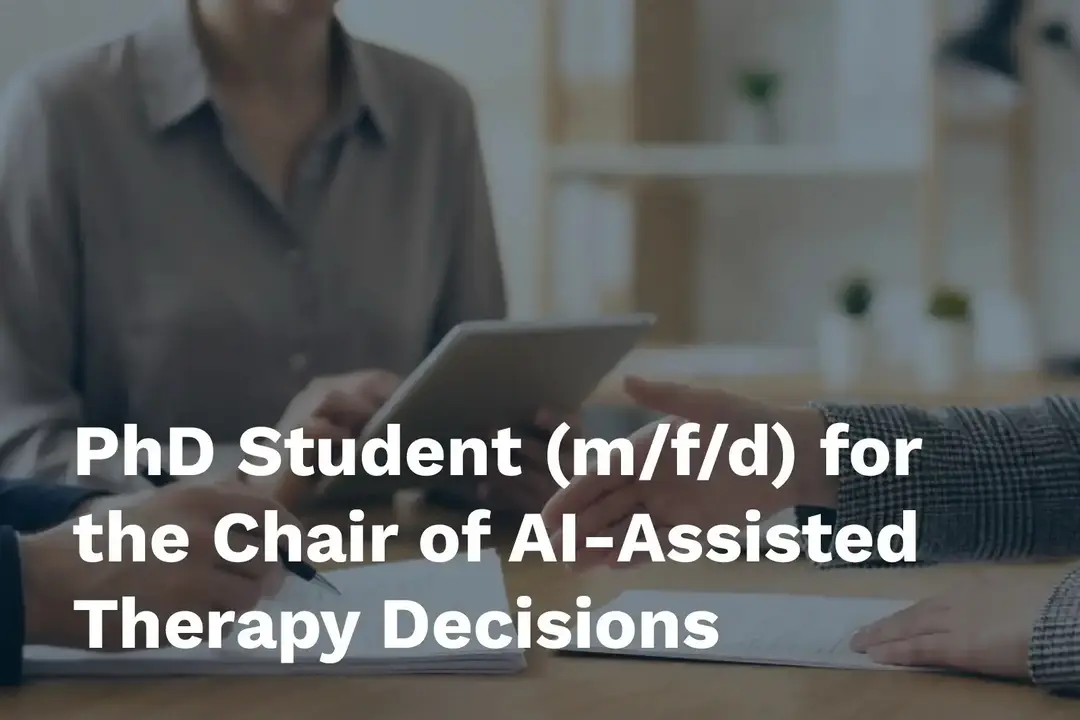 Teaser image to PhD Student (m/f/d) for the Chair of Al-Assisted Therapy Decisions